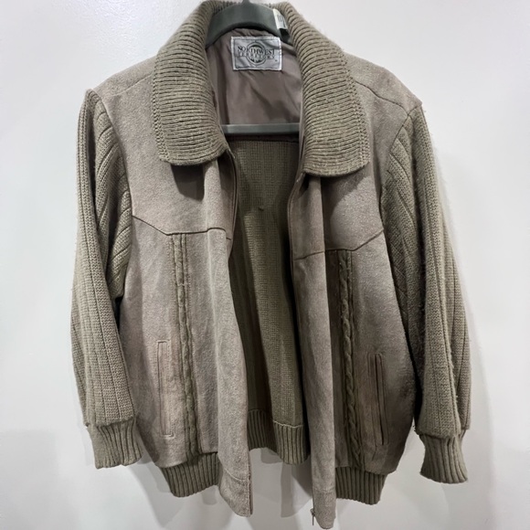 Vintage Northwest Territory Suede/Knit Jacket - Picture 2 of 8